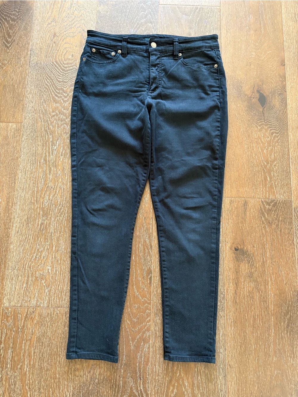 Lauren Ralph Lauren Premier Skinny Cropped Black Jeans Size 6 High Rise Ankle